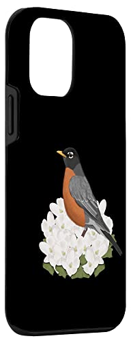 Iphone 12 Mini American Robin Bird Blossom Birdlover Birdwatcher Biologist Case #TOP2