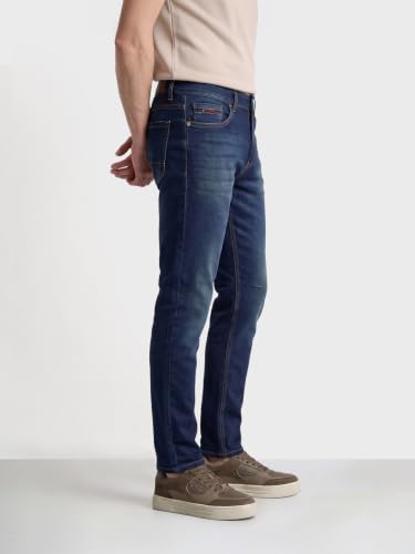 Image of The Indian Garage Co Men Carrot Fit Paint Splash Mid-Rise Stretchable Jeans
