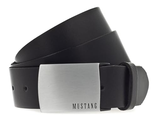 Ceinture MUSTANG Classic Belt W100 Black en cuir noir véritable