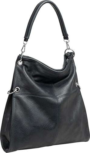 Caspar TS561 Damen Multifunktions Schultertasche, Farbe:dunkelblau