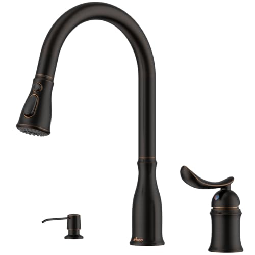 APPASO 3 Hole Pull Down Kitchen Faucet with Sprayer Oil Rubbed Bronze by APPASO - Used condition - US$63.47
