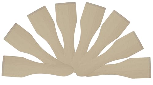 Teemando® 8 Raclette-Schaber aus Holz, 13 cm, für beschichtete Raclette-Pfännchen, hitzebeständiger Raclette-Spachtel, stabiles Raclette Zubehör aus heimischer Buche