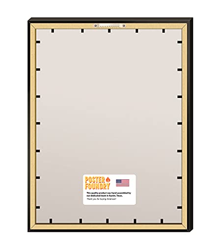 Poster Foundry 176811 Food And Wine Pairing Guide Wine Education Poster Reference Chart Wine Decor Brown Black Wood Framed Wall Art 14X20 thumb #2