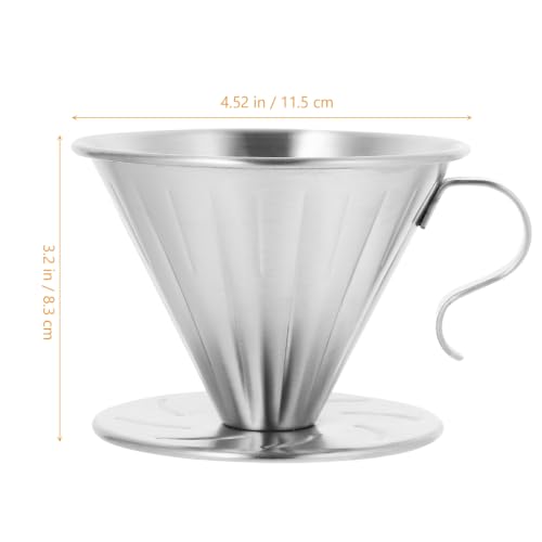 jojofuny Filtre À Café En Acier Inoxydable Argent – vue 3