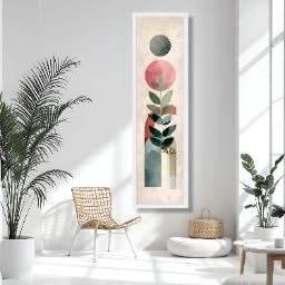 Toile imprimée botanique minimaliste pour sublimer un grand mur vide