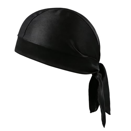 Bandana Noir Homme Femme, Skull Cap Et Foulard Homme Bandana Rock N Roll, Adapté pour la Course à Pied et les Sports pour Hommes et Femmes