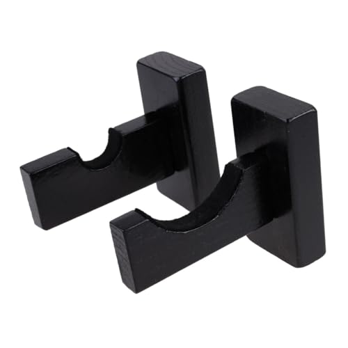 Kisangel Soporte De Exhibición Para De Béisbol y Stick De Hockey Soporte De Madera De Bambú Pared Para De Softbol y Béisbol Negro