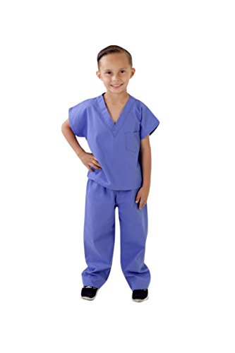 Natural Uniforms Childrens Scrub Set-Soft Touch-Role Play Costume Set (Ceil Blue, 4) #TOP2