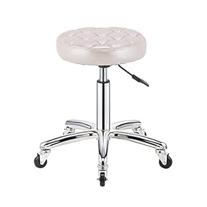 Nismia Krzesło Okrągłe PU Regulowane 360°