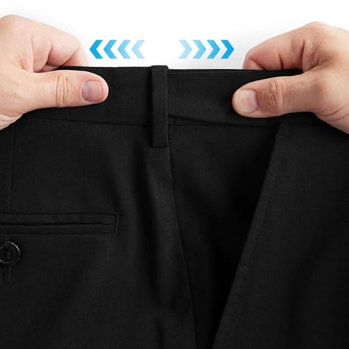 Men's Flat Front Dress Pants Regular fit Business Casual Pants for Men4