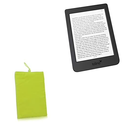 BoxWave Case Compatible with Tolino Page 2 - Velvet Pouch, Soft Velour Fabric Bag Sleeve with Drawstring - Olive Green