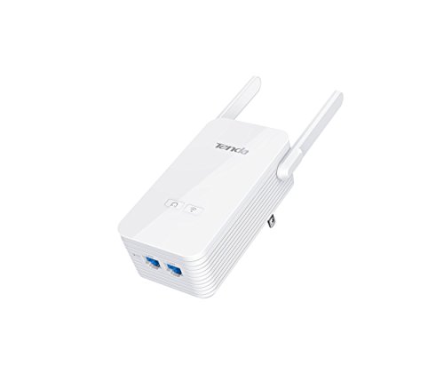 Tenda AV1000 Wi-Fi Power line Range Extender,2 Gigabit Ports, up to 300Mbps Wireless