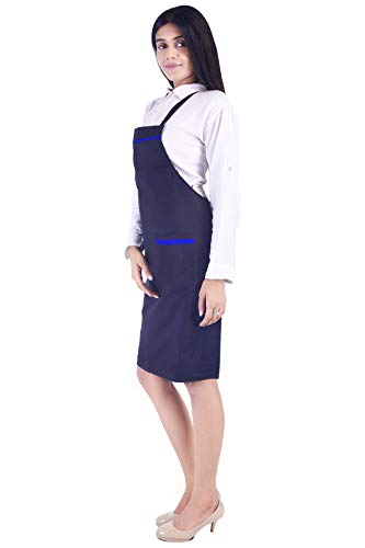 Image of Switchon Waterproof Polyester Apron with Pockets | Free Size Unisex Kitchen Cooking Chef for Home, Cafe, Hotel & Restaurant | Multi-Purpose for Gardening, Painting & Craft Work