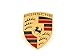 Porsche Original Hood Emblem Badge, Gold-Plated Metal Shield Logo