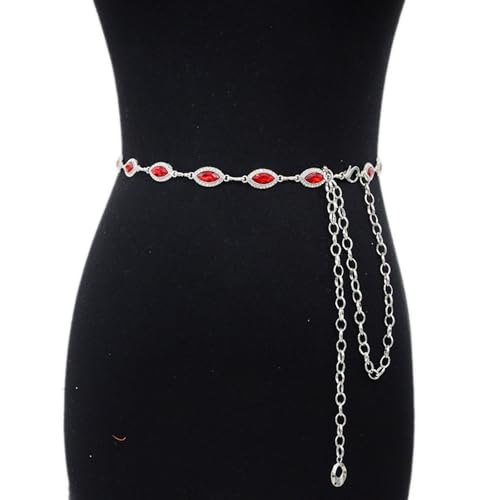 Belly Chain Inlaid Gemstone Waist Chain Casual Decoration Women's Skirt Pants Chain Suitable for Wedding Party Accessories Jewelry Waist Chain
