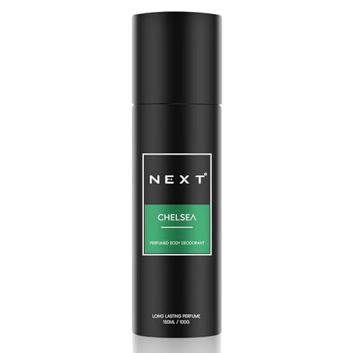 Image of Next Care Chelsea Daily Use Deodorant for Men | Perfumed Body Spray | Long Lasting Deo,150ml | Fragrances of Smokey Aroma, Vanilla & Oudh