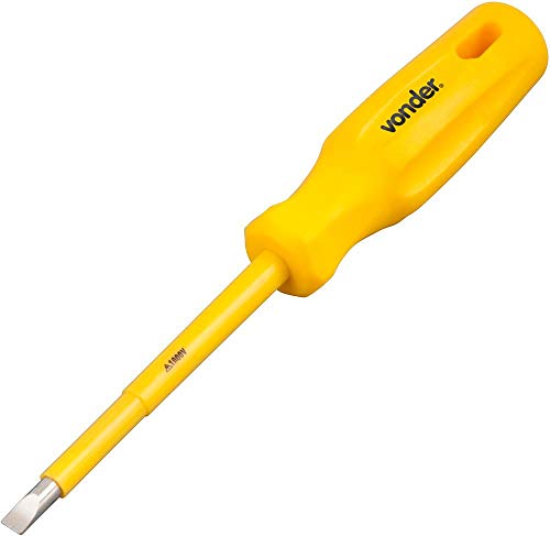 Chave De Fenda Com Haste Isolada 1/4" X 4", Vonder Vdo354 Vonder 1/4"x4"