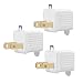 3-2 Prong Adapters Grounding Converters-TENINYU UL Adapter PBT Fireproof Material 200℃ Resistance Heavy Duty 2-pack for Outlets Electrical Household Workshops And Other Appliances