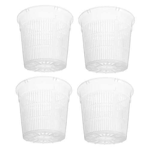 ibasenice Cestini Idroponici in Plastica Per Piante 4 Pezzi, Vasi Da Piantare Con Controllo Radici e Drenaggio, Per Coltivazione Verdure Sul Balcone e Giardinaggio Domestico