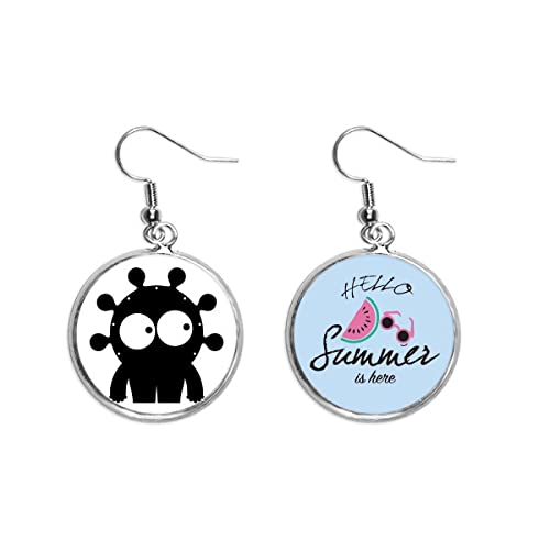 Pendientes de sandía y alien ligeros para lóbulos sensibles en verano