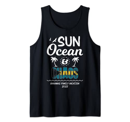 Vacaciones familiares Sun Ocean Chaos Bahamas 2022 Camiseta sin Mangas