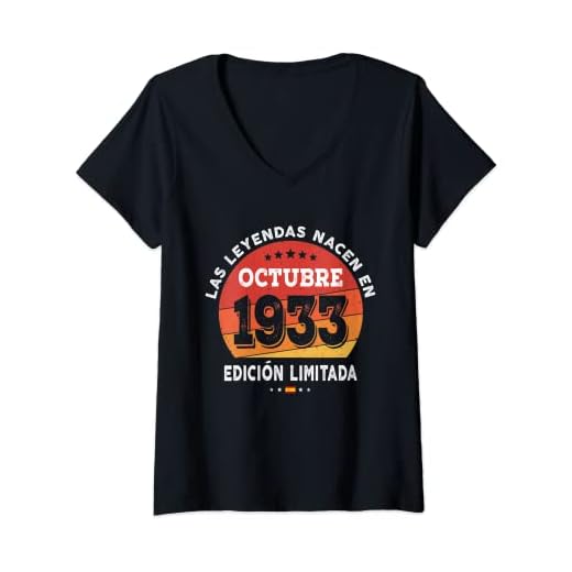Mujer 89 años Cumpleaños Las Leyendas nacen en Octubre de 1933 Camiseta Cuello V