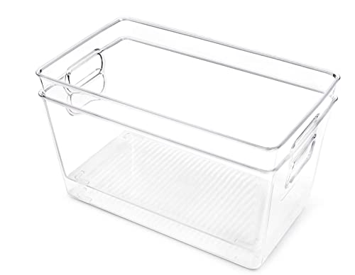 INKULTURE Clear Acrylic Pantry Organizer Bin With Handle For Food...