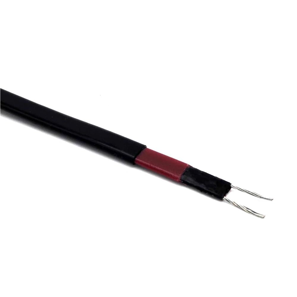 Cable calefactor de caucho de silicona, cable calefactor de fibra de carbono de 36 V CC for calefacción por suelo radiante eléctrico(3 meters)