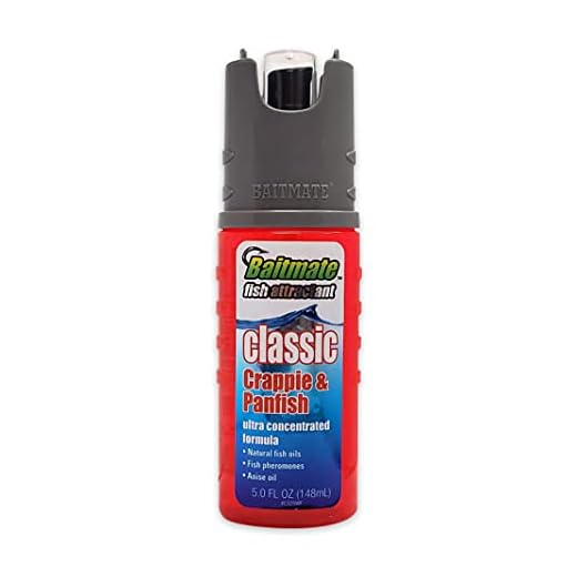 Baitmate Fish Attractant Classic Crappie and Panfish Scent, 5 Fluid-Ounce Spray, Red