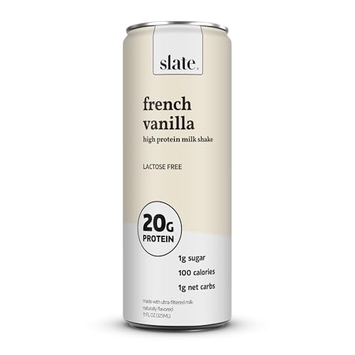 Slate Milk - High Protein Milk Shake - French Vanilla,...