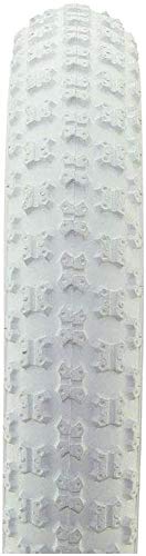 Cyclez Pair/Set (2) - 12 1/2" X 2 1/4" White Bicycle Tires And (2) 12" Standard American/Valve Tubes, Kids Comp 3 Thread Style Replacement Bundle Kit, 12 In Tyres And Tubes Combo #TOP2