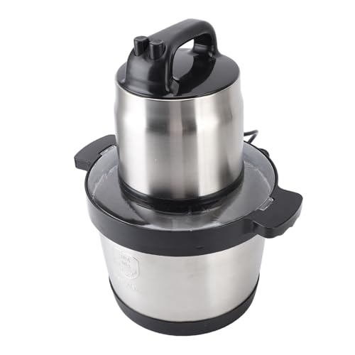 Hachoir à Viande électrique, 2000 W en Acier Inoxydable, 2 Vitesses avec Bol de 6 L, pour Hacher, Broyer et Traiter la Viande, les Légumes, L'ail, L'oignon