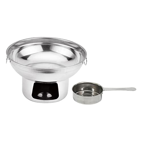 BESPORTBLE 1 Juego Estufa de alcohol de acero inoxidable Buque de vapor cubiertas de encimera wok sartenes antiadherentes sartén antiadherente recipiente pequeño para estofado olla caliente