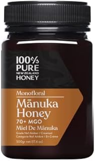 Monofloral Mānuka Honey MGO 70+ by 100% Pure New Zealand Honey, 500 g