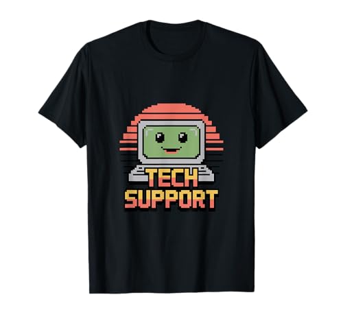 Support Informatique « Support Technique » Pixel Art IT Retro T-Shirt