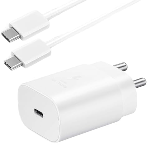 Image of Etguuds Charger Compatible with Samsung 25W Power Adapter with 3.3 FT C to C Cable Compatible with Samsung S /A /M /F Series S24 Ultra /S23 /S22 /S21 /21 fe /S20 /M14 5G /M34 /M54 /M53 5g /M33 /M13 /A34 /A54 /M35 5G.