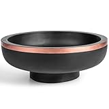 Kondito Large Cast Stone Decorative Bowl for Home - Fruit Bowl for Kitchen Counter - Modern Key Bowl for Entryway Table Decor - Hand-Poured Pedestal Bowl for Keys