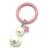 [ジュエリーショップエム] アンブレラマーカー ペットボトルマーカー 目印アクセサリー 傘 目印 推しカラー ストーン スノーマン シリコンリング チャーム付 日本製 um01 ピンク