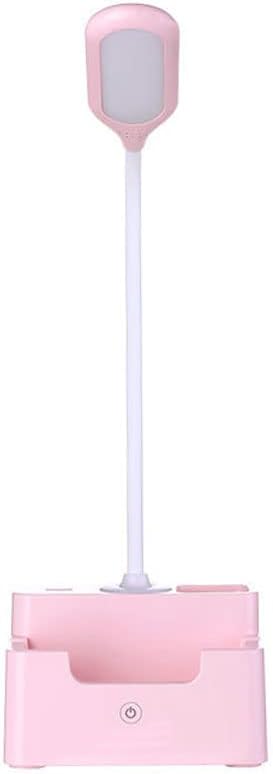 Rechargeable LED Desk Light, Desk Lamps for Home Office, Eye-Caring Table Light with Pen Holder Phone Holder, Portable Gooseneck Table Light for Kids, 3 Color Modes Students Reading Lamp