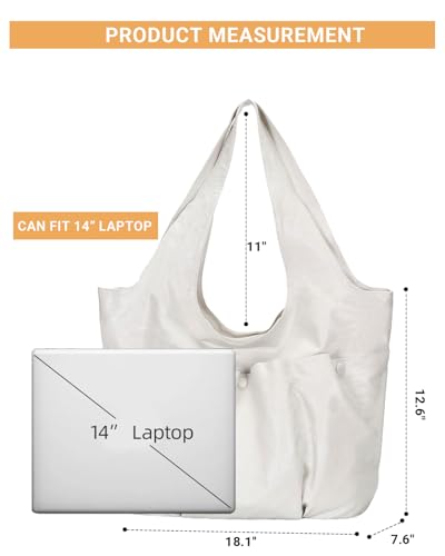 Bolsa Hobo grande vegana para mujer color blanco miniatura 5