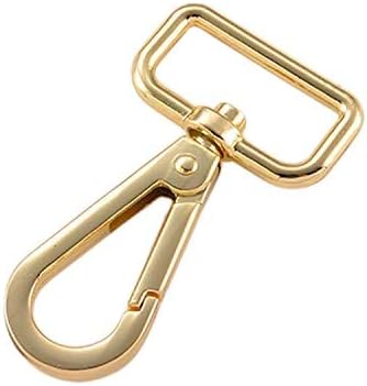 Asiatic Metal Lobster Claw Clasps Wide 3/4 Inch D Ring Used for Creating Lanyards, Quilted Bags and Purses, Custom Key Fobs, Wristlets, Party Favors, Jewelry, Beading Used for DIY Items (Pack of 10)