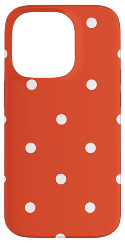 Dark Orange Polka Dots Classic Polkadots Simple �X�}�z�P�[�X iPhone 14 Pro �p
