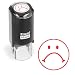 Round Teacher Stamp - Frown FACE 1 - RED Ink