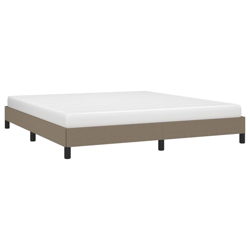 vidaXL Giroletto Senza Materasso Tortora 160x200 cm in Tessuto