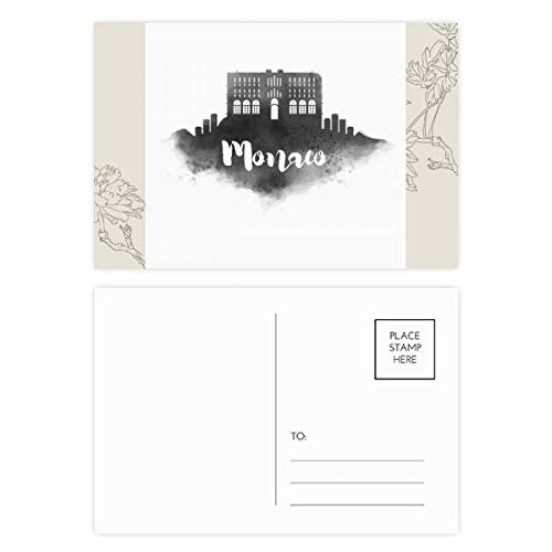 Carte postale Monaco de fleur à offrir en souvenir ou pour un mot de remerciement touchant