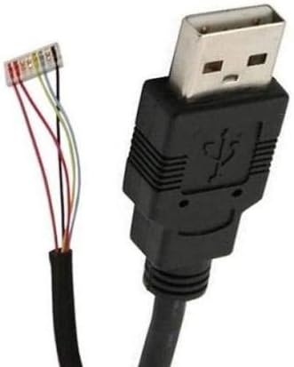 Pioner USB Cable for Morpho Safran Aadhar biometric 2.0 device MSO-1300, E1, E2, E3 Finger Print Scanner Black, 1.5 m