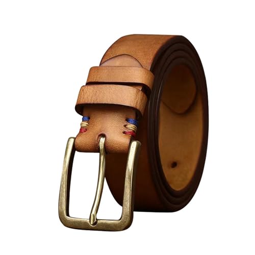 Ceinture à pression vintage en cuir véritable sangle intemporelle pour la vie