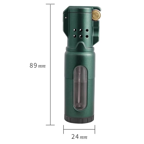 Encendedor Windproof 3 Llamas con Rueda Verde miniatura 7