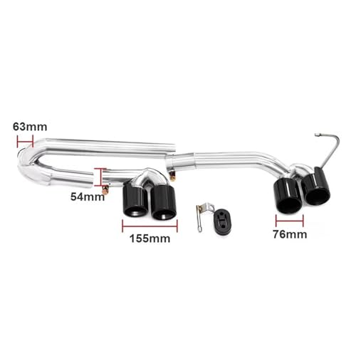 Embout d'échappement en carbone pour BMW E90 E92 look M3 au fini argent premium - 3