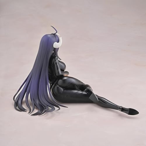Image of Overlord Albedo Black Dress PVC Figurine | 18 cm Ecchi Anime Statue | Sexy Fallen Angel Laying Pose Figure | Premium Anime Girl Albedo Adult Pose Figure